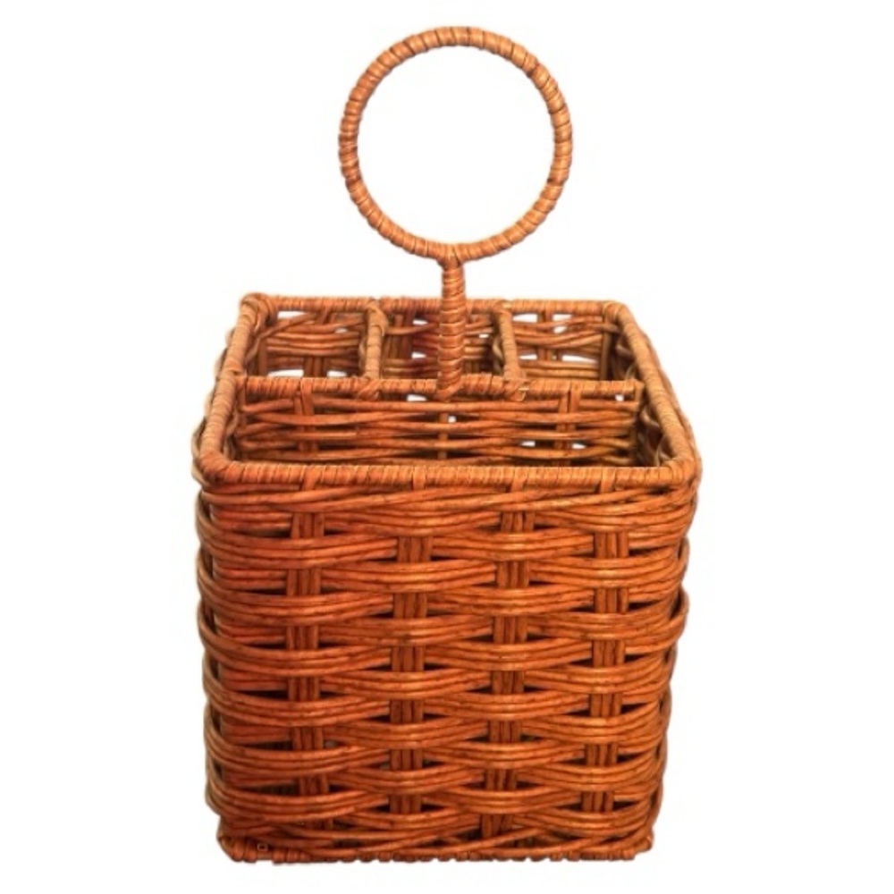 IKEA Brown Woven Basket with Handle like new